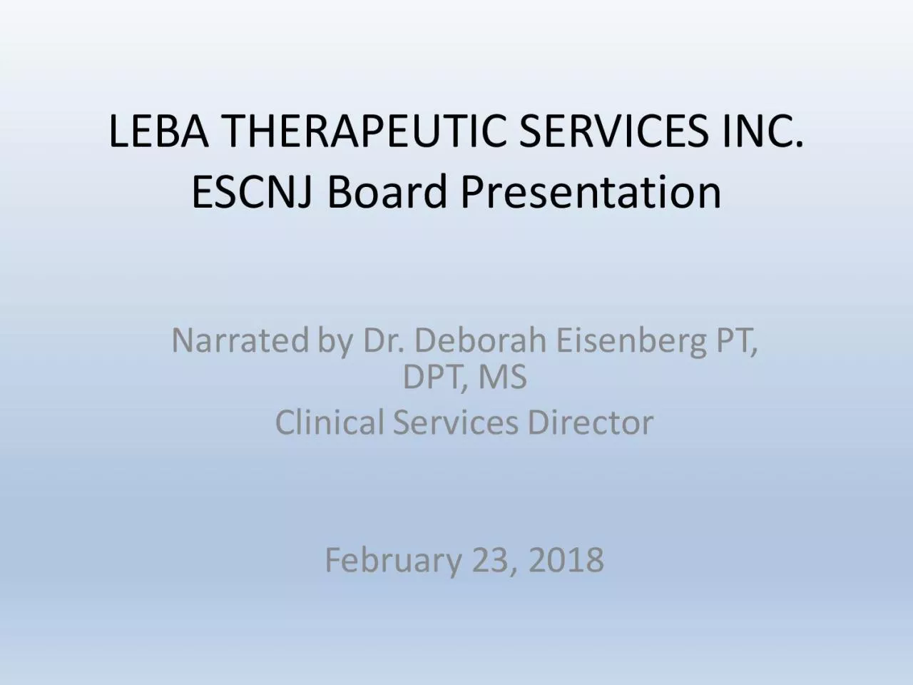 PDF-LEBA THERAPEUTIC SERVICES INC