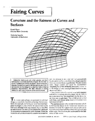 Fa iring Curves Curvature and the Fairness of Curves a