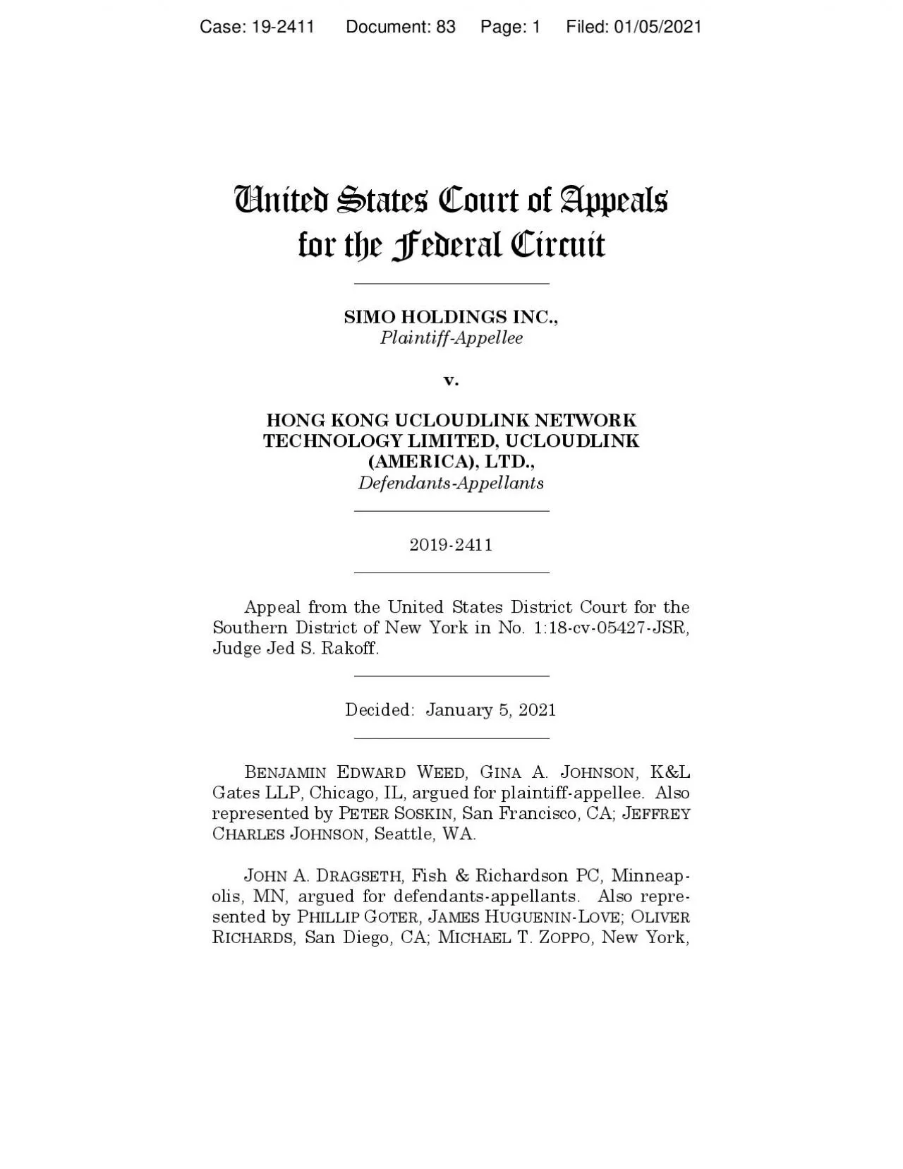 PDF-United States Courtof Appeals for the Federal CircuitSIMO HOLDINGS INC