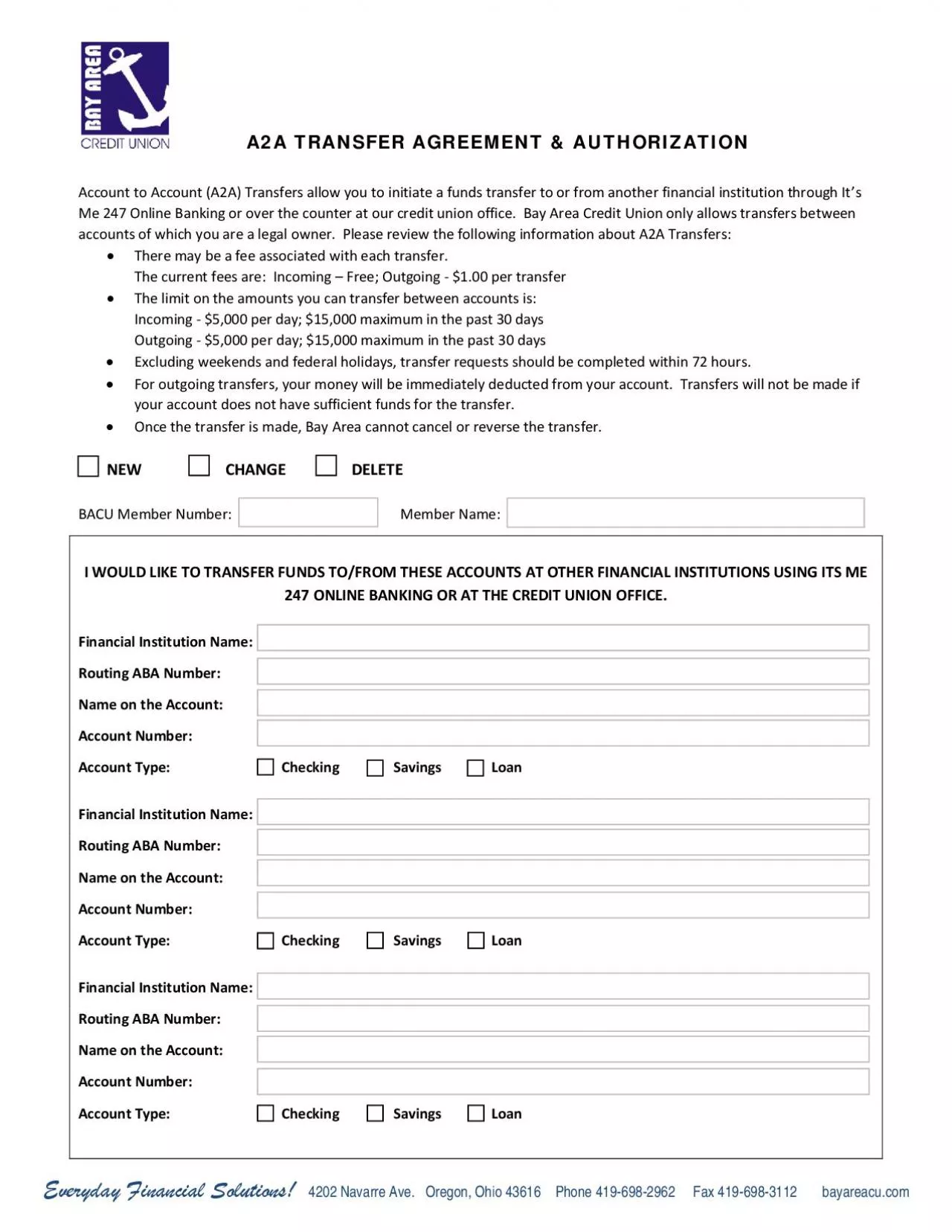 PDF-A2A TRANSFER AGREEMENT AUTHORIZATIONAccount to Account A2A Transfers