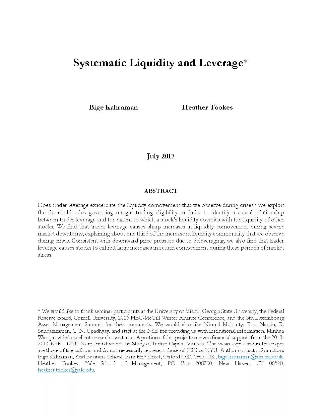 PDF-Does trader leverage exacerbate the liquidity comovement that we obser