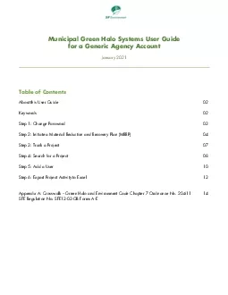 Green Halo Systems User Guide for a Generic Agency Account  January 20