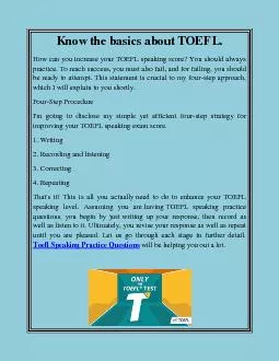 Know the basics about TOEFL.