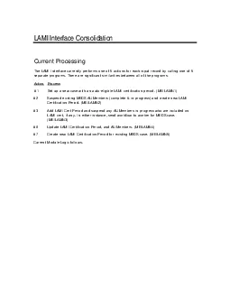 LAMI Interface Consolidation
