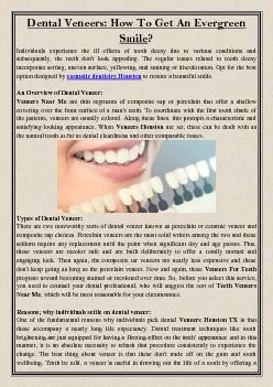 Dental Veneers: How To Get An Evergreen Smile?
