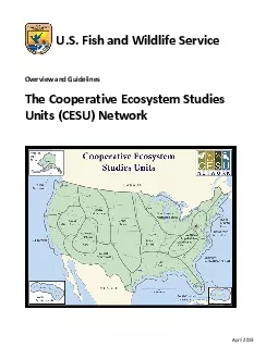 US Fish and Wildlife Service Overview and GuidelinesThe Cooperative Ec