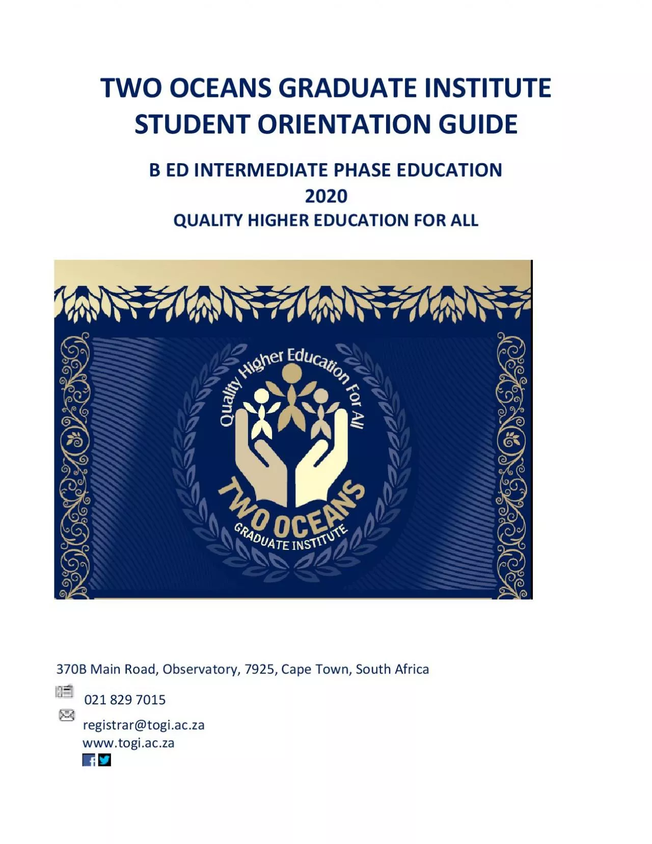 PDF-TWO OCEANS GRADUATE INSTITUTE