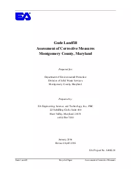 Gude LandfillRecycled PaperAssessment of Corrective Measures