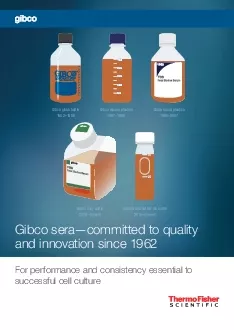 For performance and consistency essential to successful cell culture