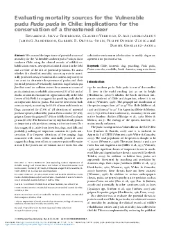 EvaluatingmortalitysourcesfortheVulnerablePudupudainChileimplicationsf