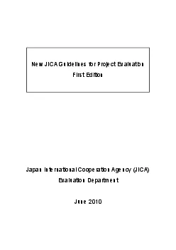 Japan International Cooperation Agency JICA Evaluation Department