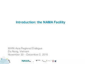 Introduction the NAMA FacilityMAINAsiaRegional DialogueDa Nang Vietnam