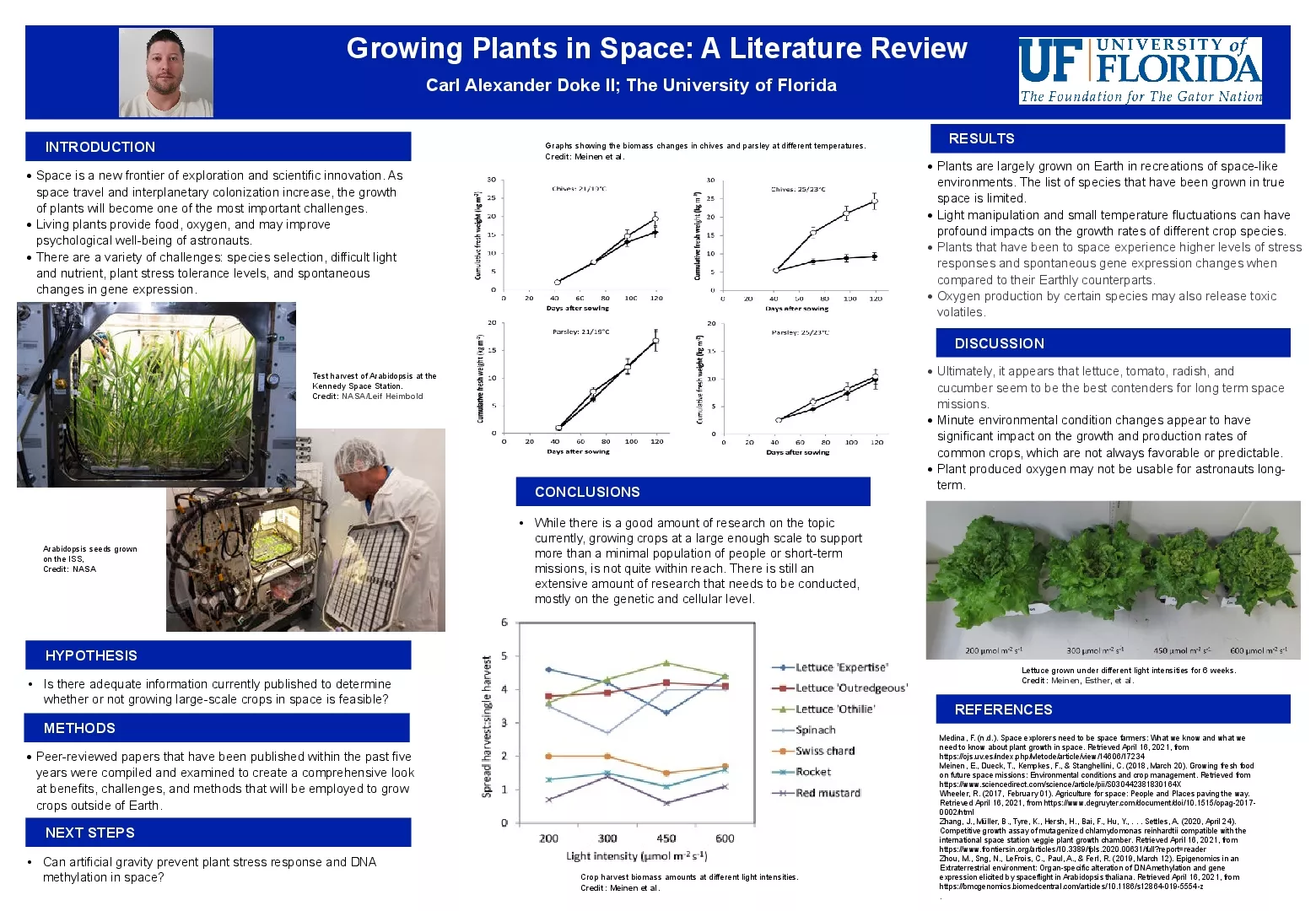 Growing Plants in Space A Literature Review