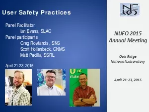 NUFO 2015 Annual MeetingOak Ridge National LaboratoryApril 2123 2015