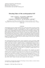 Detecting Fakers of the autobiographical IAT SARA AGOS