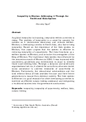 PDF-Journal of Bhutan Studies 3 Despite the differing views on equality o