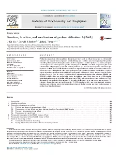 ReviewarticleStructurefunctionandmechanismofprolineutilizationAPutALi