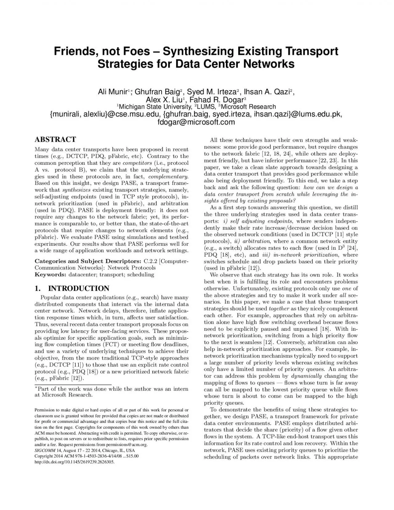 PDF-FriendsnotFoesSynthesizingExistingTransportStrategiesforDataCenterNetw