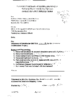 Vermont Department of Health Laboratory Patent Analytical Systems Data