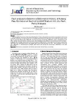 PISSN 2503216X  Journal of Geoscience  Engineering Environment and T