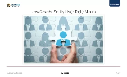 JustGrants User Role Matrix