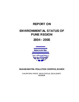 REPORT ON  ENVIRONMENTAL STATUS OF PUNE REGION            2004  2005