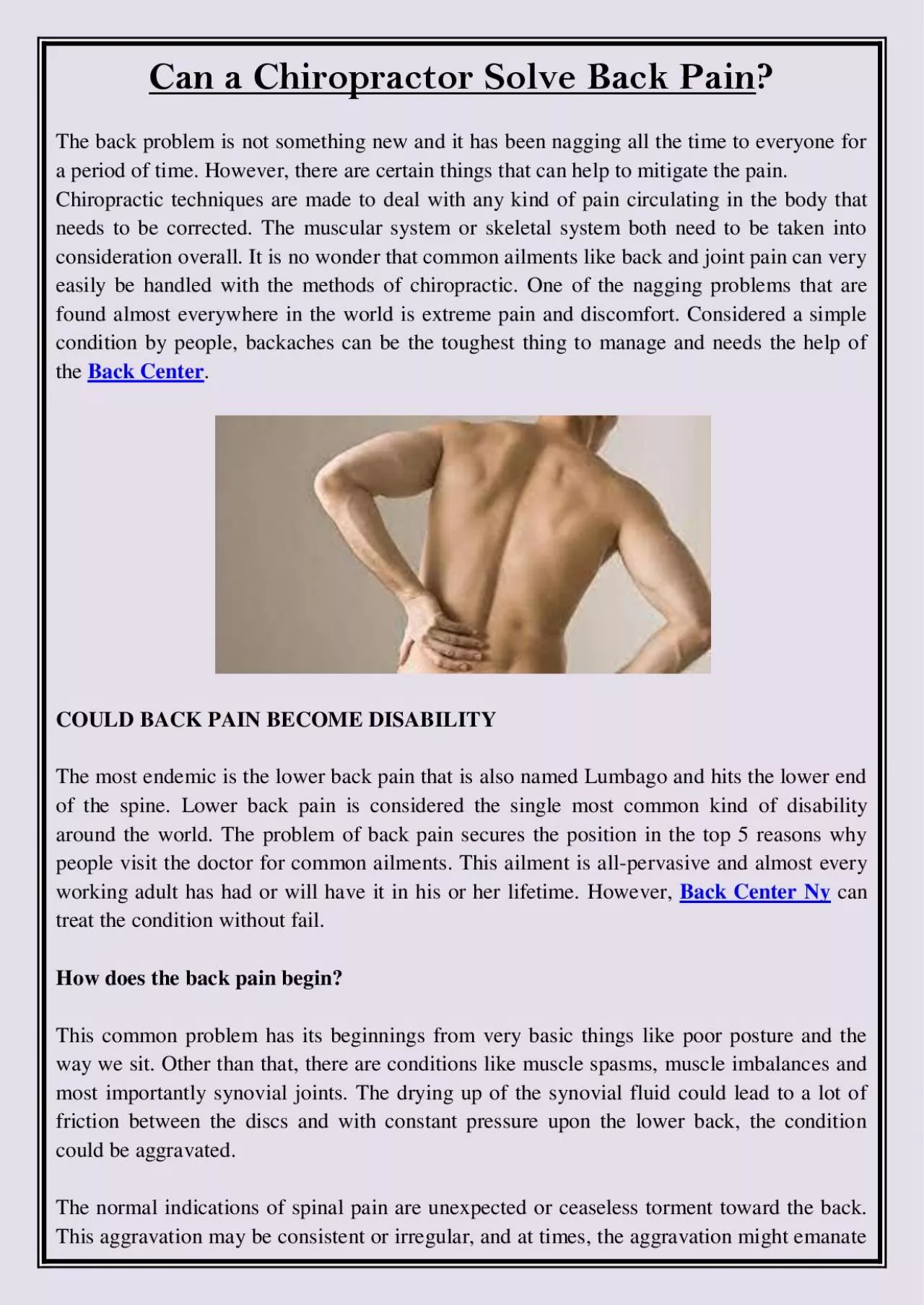 PDF-Can a Chiropractor Solve Back Pain?