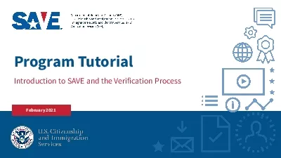 Program Tutorial Introduction to SAVE and the Verification Process F