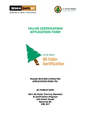 FALLER CERTIFCATION APPLICATION FORM PLEASE RETURN COM