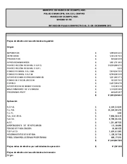 ESTADO DE FLUJOS DE EFECTIVO AL 31 DE