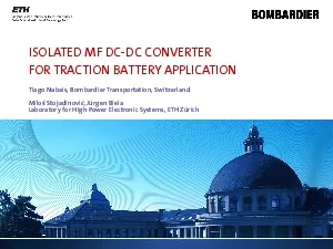 ISOLATED MF DCDC CONVERTER FOR TRACTION BATTERY APPLICATIONTiago Nabai