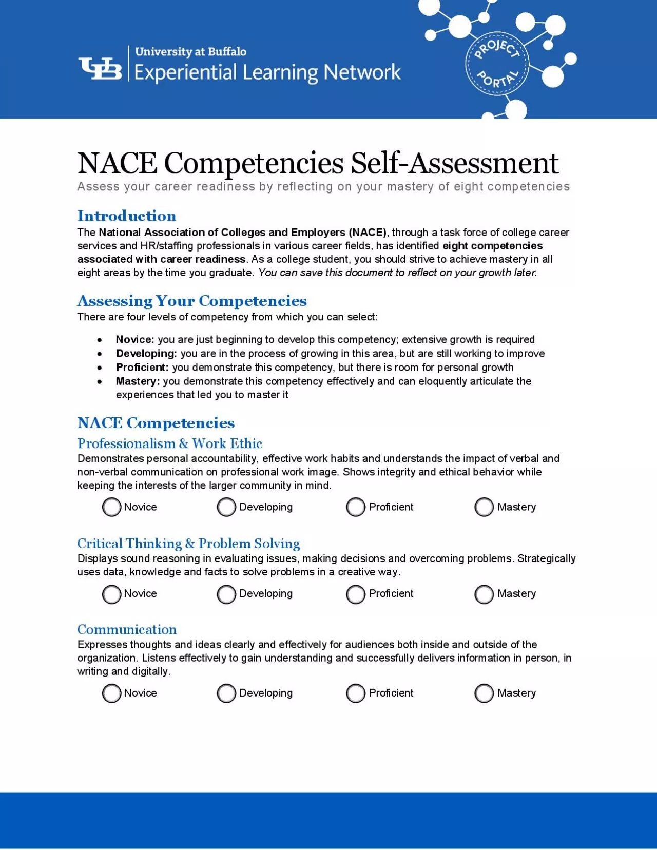 PDF-Assess yourreadiness by reflectingyourstery of eight competencies Nati