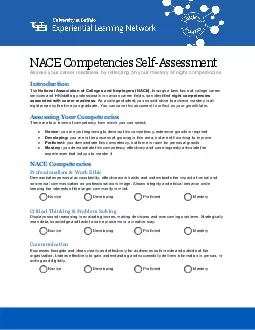 Assess yourreadiness by reflectingyourstery of eight competencies Nati