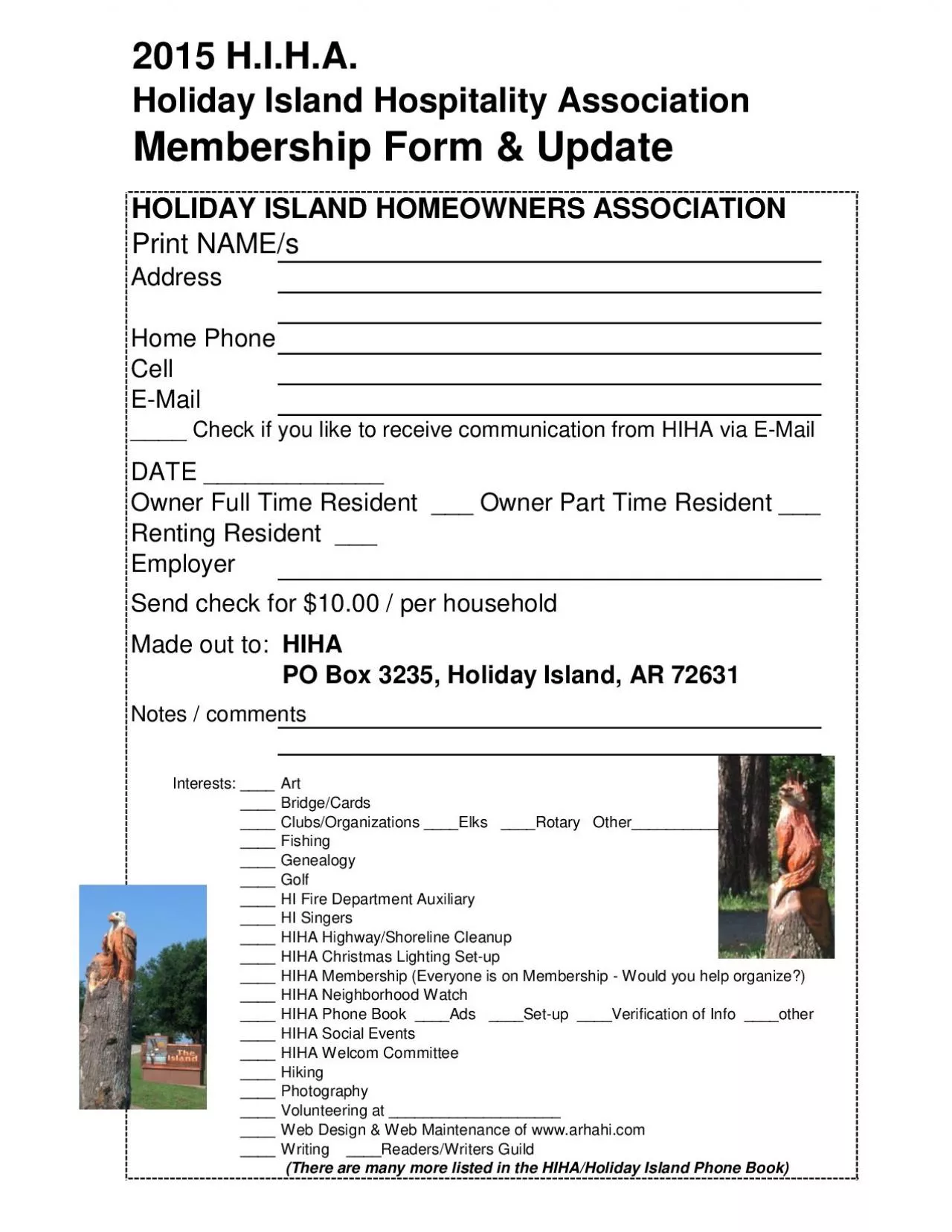 PDF-Holiday Island Hospitality Association