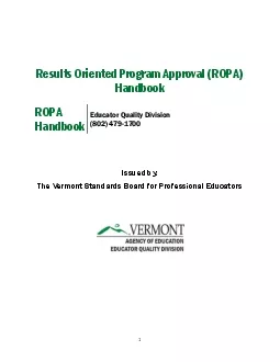 Results Oriented Program Approval ROPA