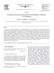 Review Falsications and corroborations Karl Popper s i