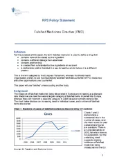 RPS Policy Statement Falsified Medicines Directive FMD
