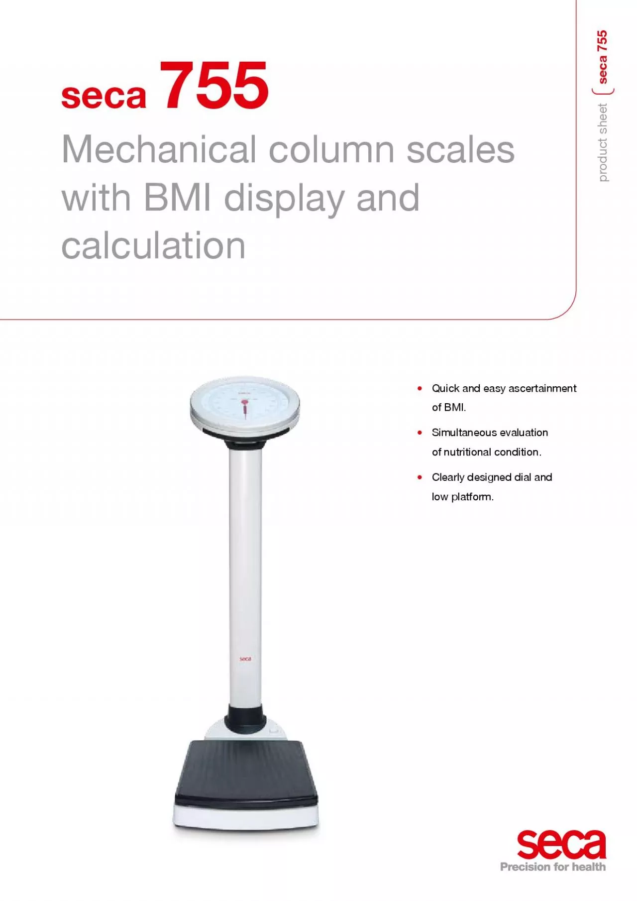 PDF-seca 755Mechanical column scales with BMI display and calculation