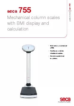 seca 755Mechanical column scales  with BMI display and  calculation