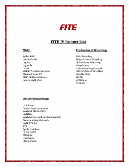 PDF-FITE TV Partner List