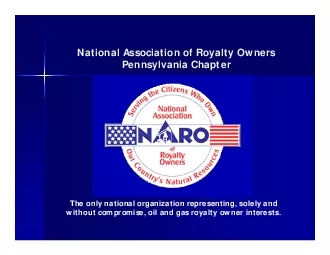 National Association of Royalty OwnersPennsylvania Chapter