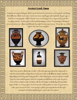 Greek vases were used by people hundreds