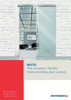 MUTO Comfort 150 for31demanding system solutions