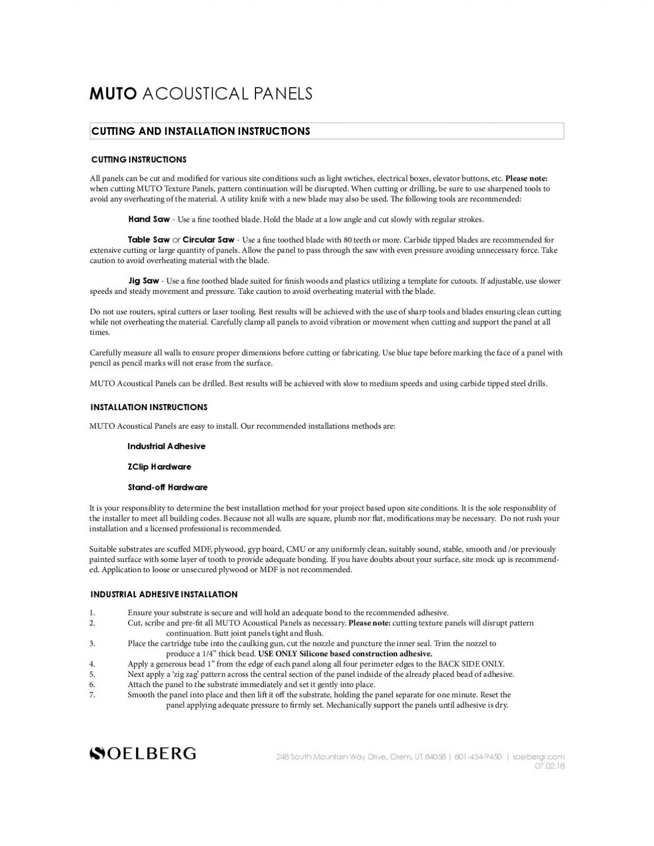 PDF-ACOUSTICAL PANELS248 South Mountain Way Drive Orem UT 84058 8014349