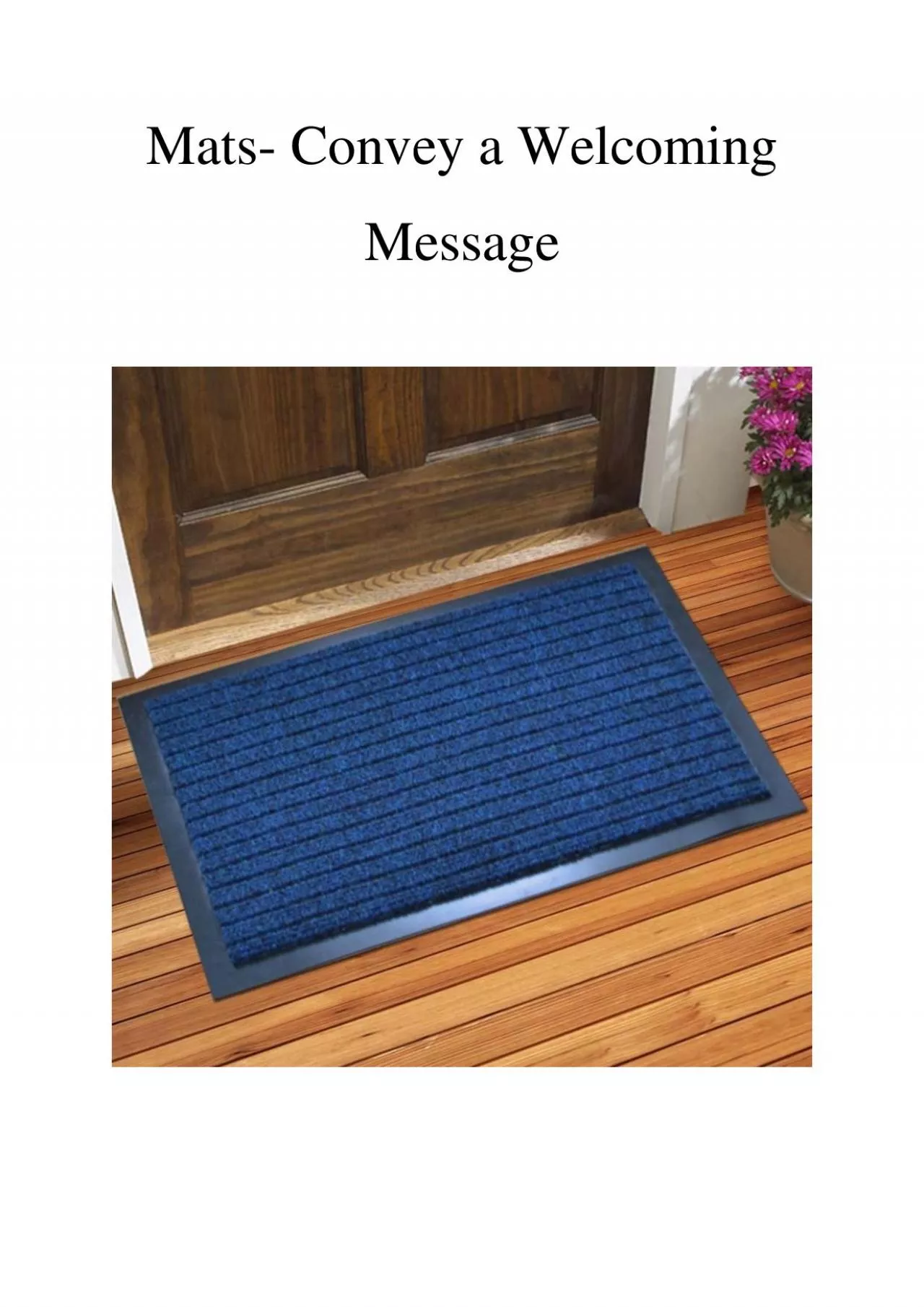 PDF-Mats- Convey a Welcoming Message