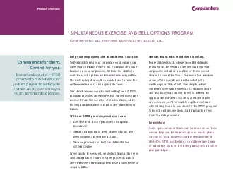 SIMULTANEOUS EXERCISE AND SELL OPTIONS PROGRAM