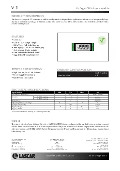 PRODUCTDESCRIPTIONFEATURESLowCost63200mVdcFullScaleReading1mAtyp9VdcPo