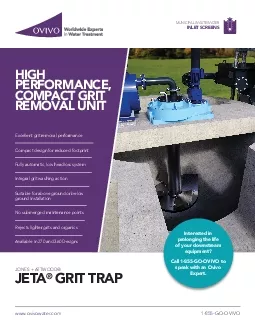 Excellent grit removal performanceCompact design for reduced footprint