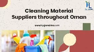 Cleaning equipment suppliers oman