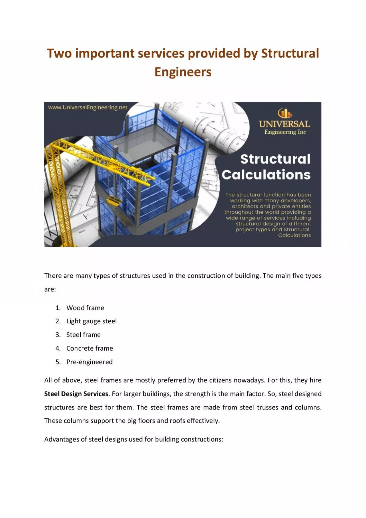 PDF-Two important services provided by Structural Engineers